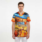 Australia Kangaroo Aboriginal Camping Scrub Top Aussie Outback Camping with Beer - Aussie Hoodie