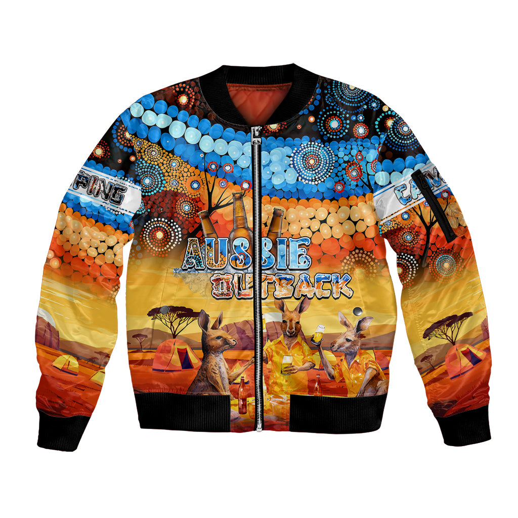 australia-kangaroo-aboriginal-camping-sleeve-zip-bomber-jacket-aussie-outback-camping-with-beer
