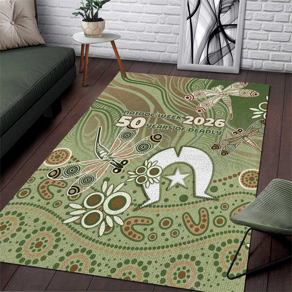 NAIDOC Week 2026 Area Rug Dragonfly Australian Aboriginal Art