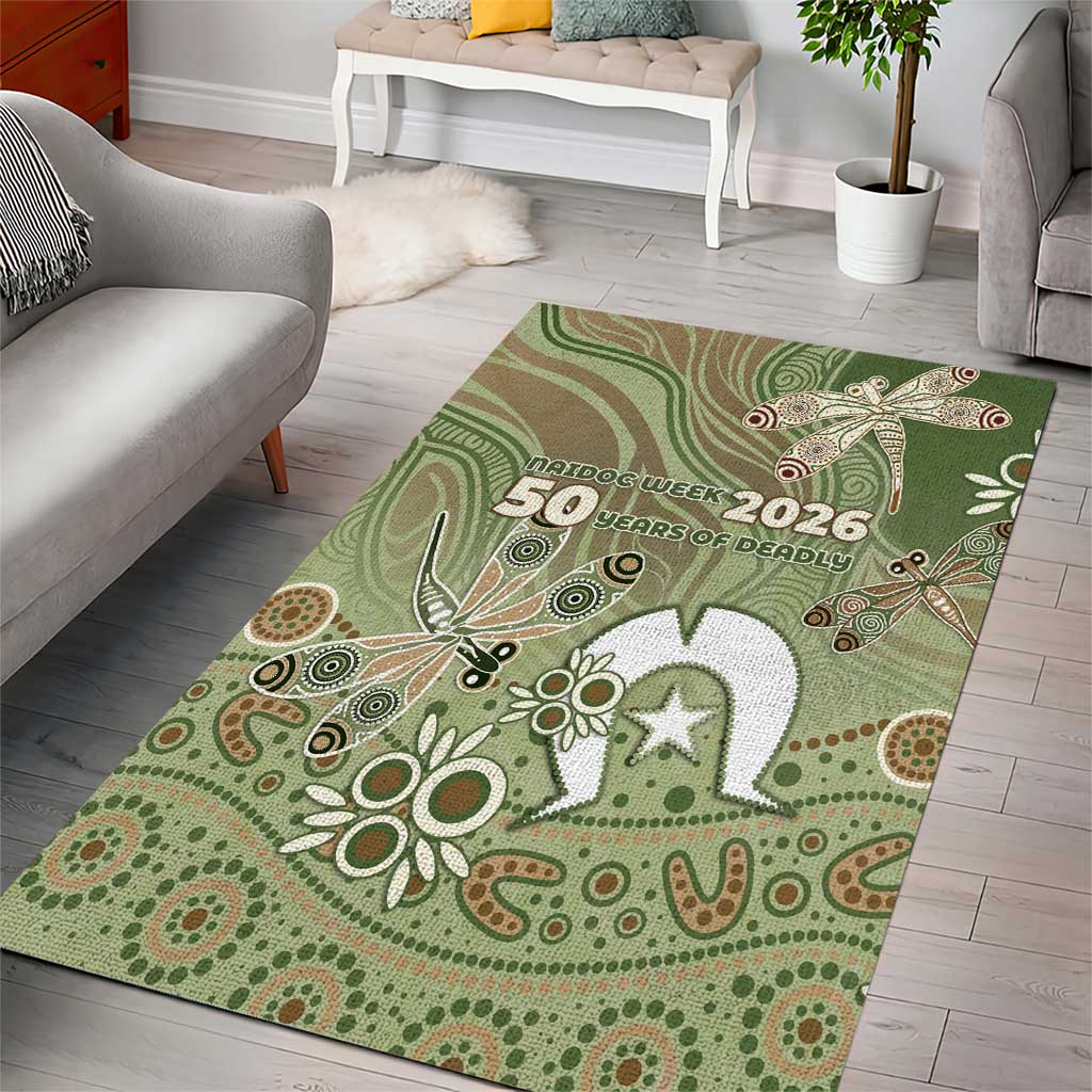 NAIDOC Week 2026 Area Rug Dragonfly Australian Aboriginal Art