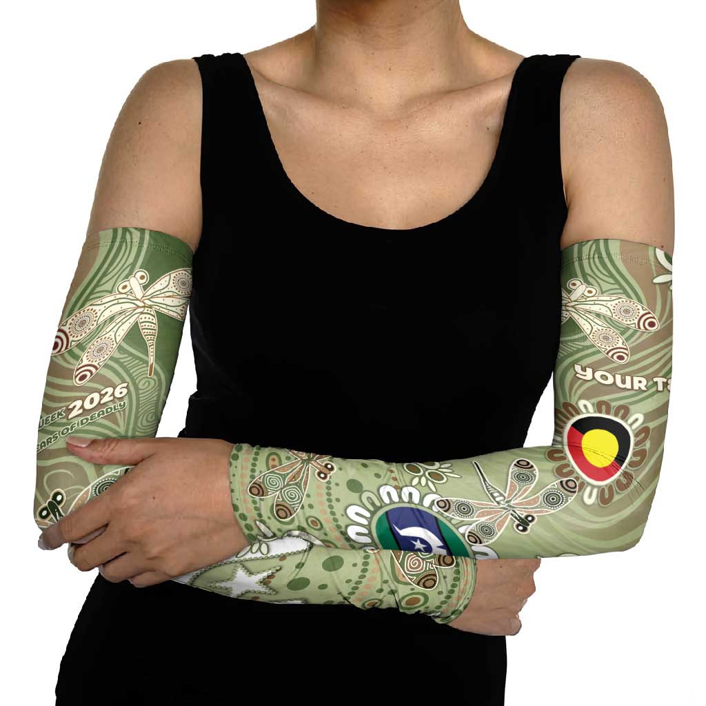 Personalised NAIDOC Week 2026 Arm Sleeves Dragonfly Australian Aboriginal Art