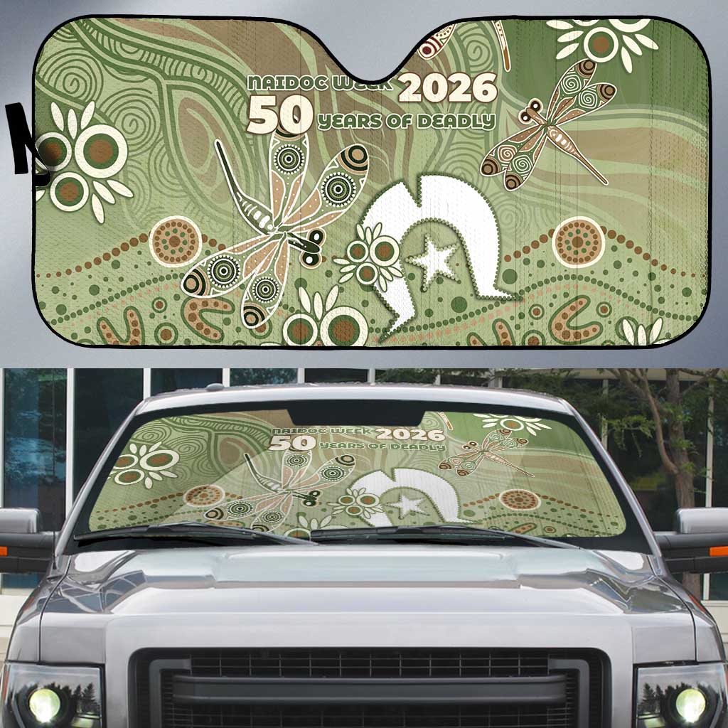 NAIDOC Week 2026 Auto Sun Shade Dragonfly Australian Aboriginal Art