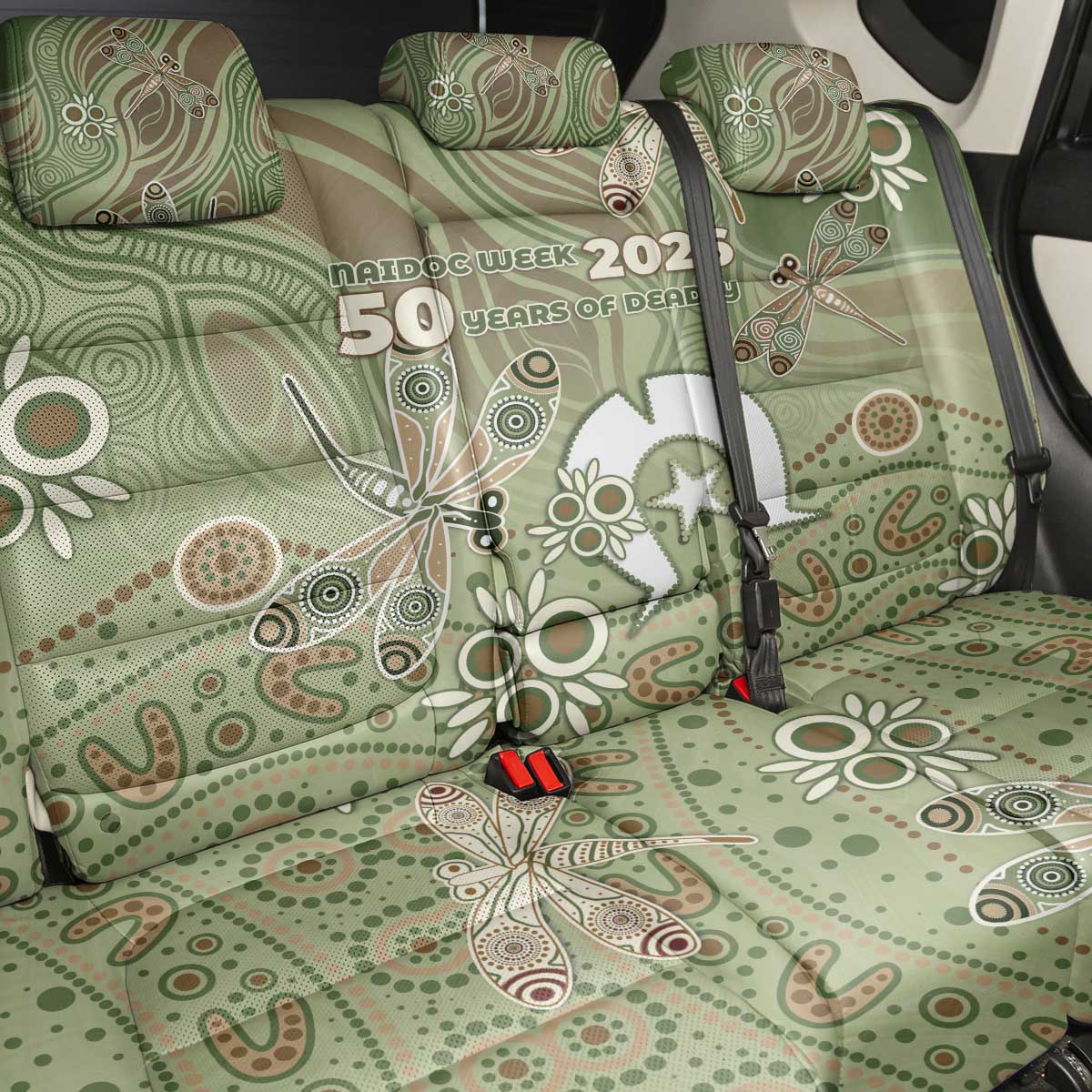 NAIDOC Week 2026 Back Car Seat Cover Dragonfly Australian Aboriginal Art