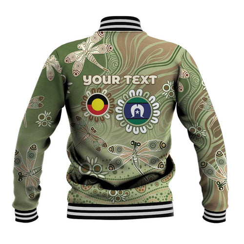 Personalised NAIDOC Week 2026 Baseball Jacket Dragonfly Australian Aboriginal Art