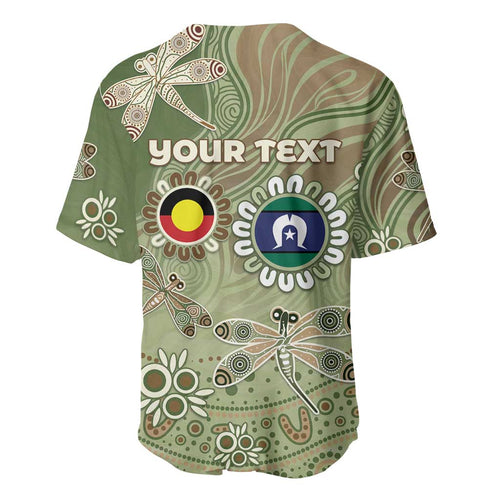 Personalised NAIDOC Week 2026 Baseball Jersey Dragonfly Australian Aboriginal Art