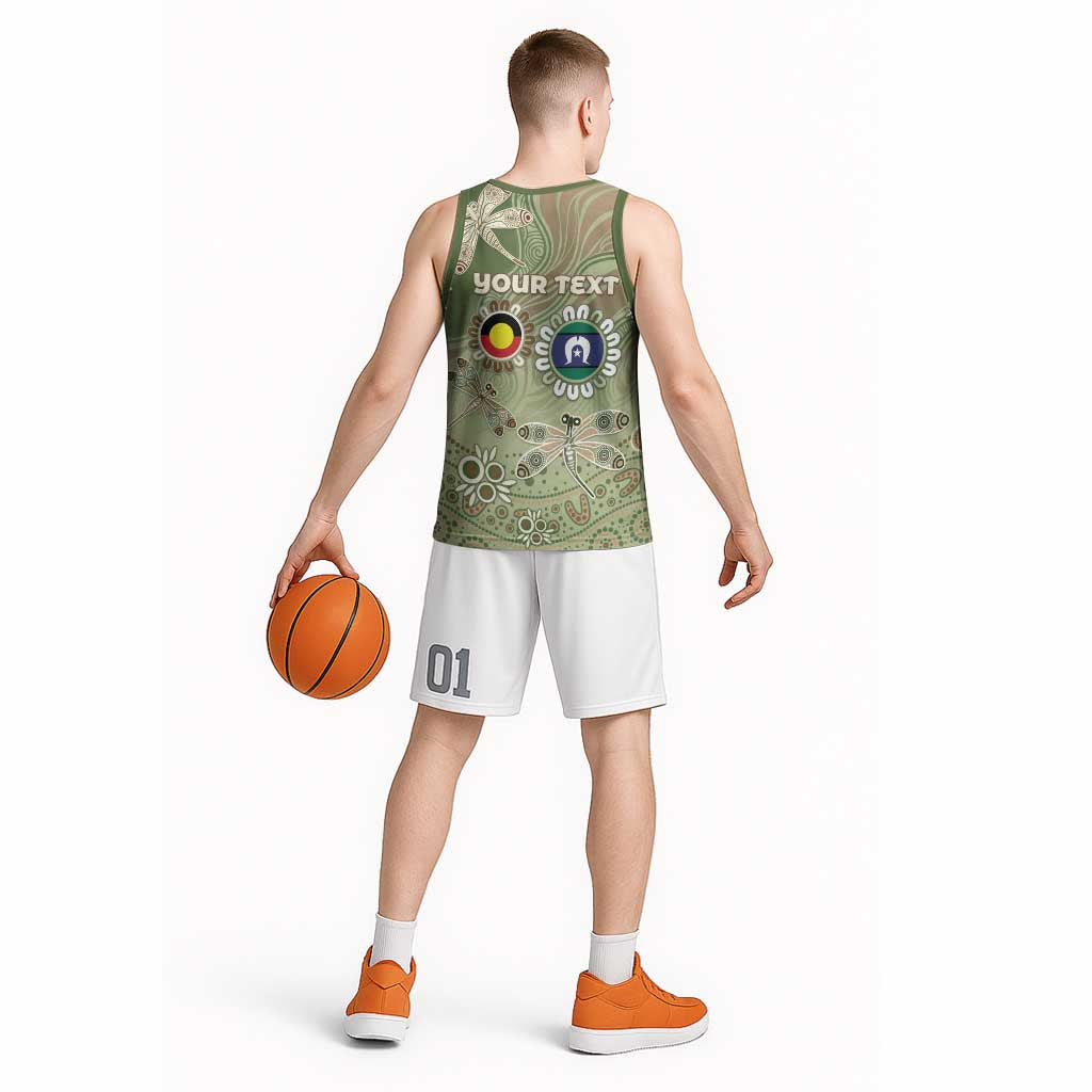 Personalised NAIDOC Week 2026 Basketball Jersey Dragonfly Australian Aboriginal Art
