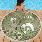 NAIDOC Week 2026 Beach Blanket Dragonfly Australian Aboriginal Art