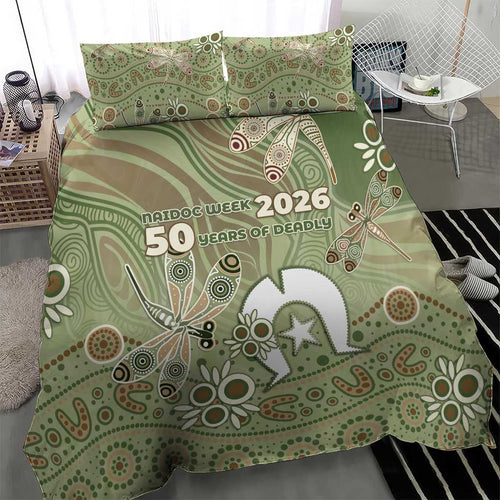 NAIDOC Week 2026 Bedding Set Dragonfly Australian Aboriginal Art