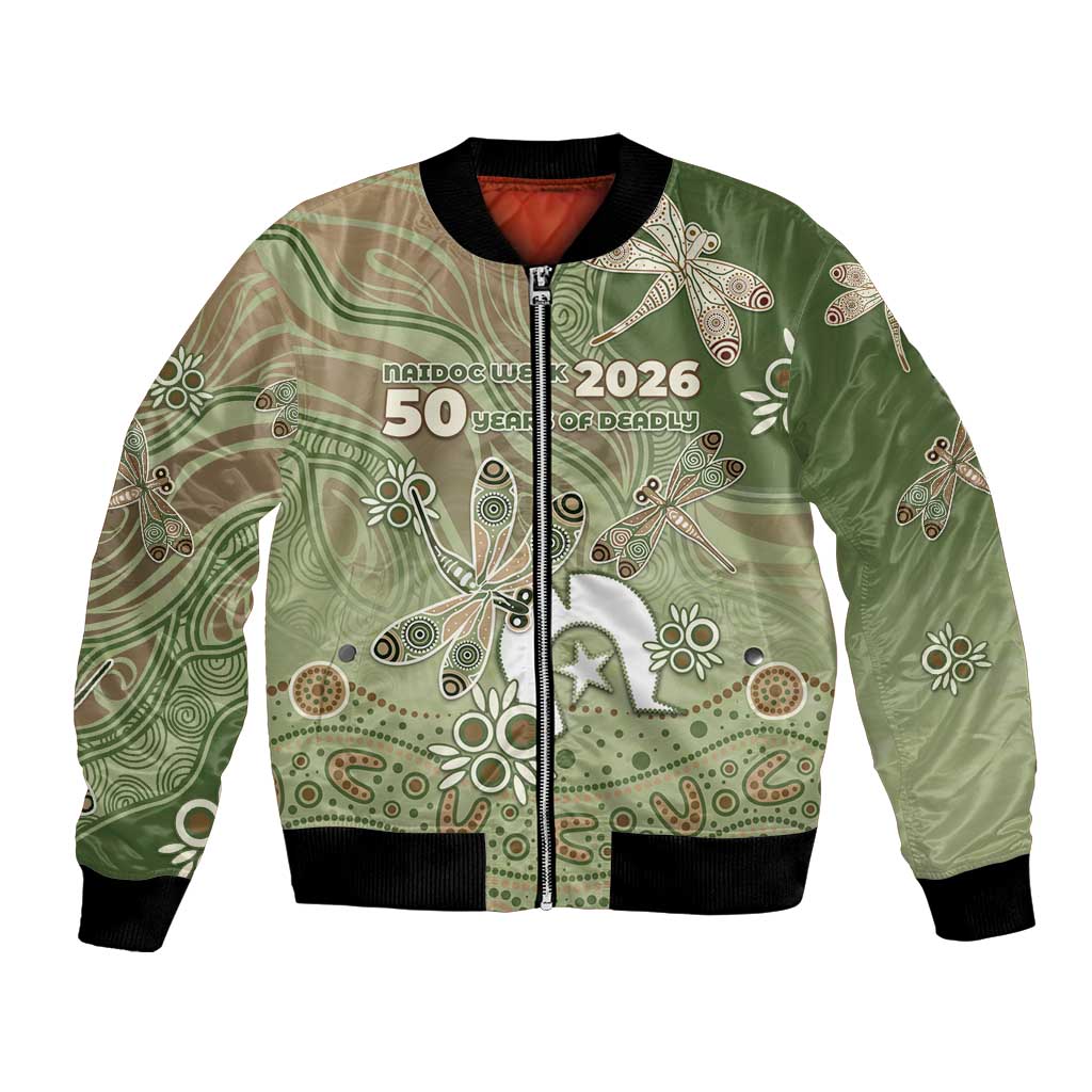 Personalised NAIDOC Week 2026 Bomber Jacket Dragonfly Australian Aboriginal Art