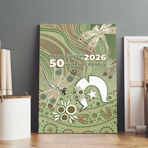 NAIDOC Week 2026 Canvas Wall Art Dragonfly Australian Aboriginal Art