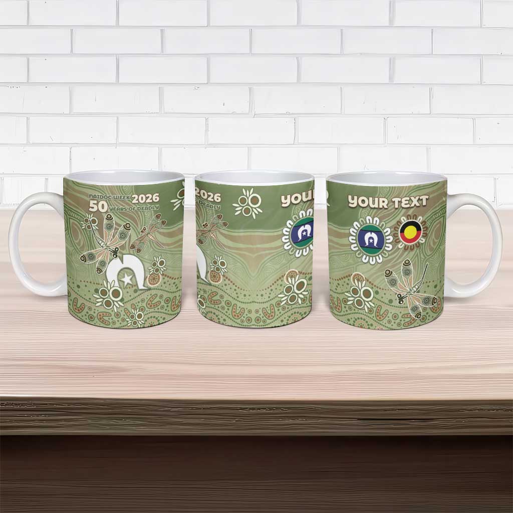 Personalised NAIDOC Week 2026 Ceramic Mug Dragonfly Australian Aboriginal Art