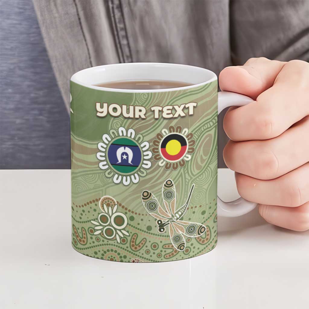 Personalised NAIDOC Week 2026 Ceramic Mug Dragonfly Australian Aboriginal Art