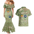 Personalised NAIDOC Week 2026 Couples Matching Mermaid Dress and Hawaiian Shirt Dragonfly Australian Aboriginal Art