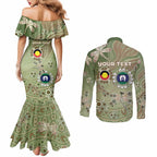 Personalised NAIDOC Week 2026 Couples Matching Mermaid Dress and Long Sleeve Button Shirt Dragonfly Australian Aboriginal Art