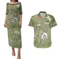 Personalised NAIDOC Week 2026 Couples Matching Puletasi and Hawaiian Shirt Dragonfly Australian Aboriginal Art
