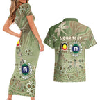 Personalised NAIDOC Week 2026 Couples Matching Short Sleeve Bodycon Dress and Hawaiian Shirt Dragonfly Australian Aboriginal Art
