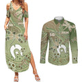 Personalised NAIDOC Week 2026 Couples Matching Summer Maxi Dress and Long Sleeve Button Shirt Dragonfly Australian Aboriginal Art