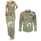 Personalised NAIDOC Week 2026 Couples Matching Tank Maxi Dress and Long Sleeve Button Shirt Dragonfly Australian Aboriginal Art