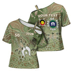Personalised NAIDOC Week 2026 Cross Shoulder Shirt Dragonfly Australian Aboriginal Art