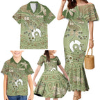 Personalised NAIDOC Week 2026 Family Matching Mermaid Dress and Hawaiian Shirt Dragonfly Australian Aboriginal Art