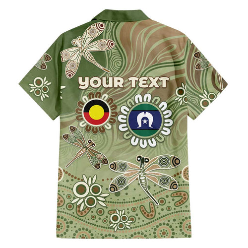 Personalised NAIDOC Week 2026 Family Matching Mermaid Dress and Hawaiian Shirt Dragonfly Australian Aboriginal Art