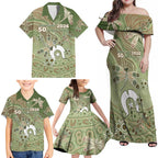Personalised NAIDOC Week 2026 Family Matching Off Shoulder Maxi Dress and Hawaiian Shirt Dragonfly Australian Aboriginal Art