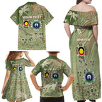 Personalised NAIDOC Week 2026 Family Matching Off Shoulder Maxi Dress and Hawaiian Shirt Dragonfly Australian Aboriginal Art