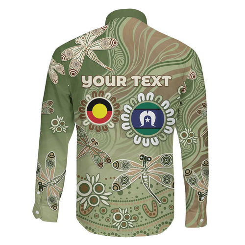 Personalised NAIDOC Week 2026 Family Matching Off Shoulder Maxi Dress and Hawaiian Shirt Dragonfly Australian Aboriginal Art