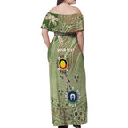 Personalised NAIDOC Week 2026 Family Matching Off Shoulder Maxi Dress and Hawaiian Shirt Dragonfly Australian Aboriginal Art