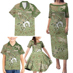 Personalised NAIDOC Week 2026 Family Matching Puletasi and Hawaiian Shirt Dragonfly Australian Aboriginal Art