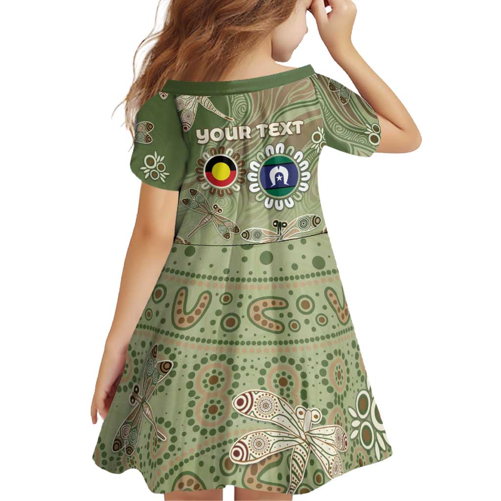 Personalised NAIDOC Week 2026 Family Matching Short Sleeve Bodycon Dress and Hawaiian Shirt Dragonfly Australian Aboriginal Art