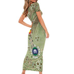 Personalised NAIDOC Week 2026 Family Matching Short Sleeve Bodycon Dress and Hawaiian Shirt Dragonfly Australian Aboriginal Art