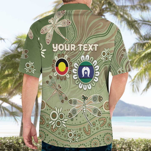 Personalised NAIDOC Week 2026 Hawaiian Shirt Dragonfly Australian Aboriginal Art