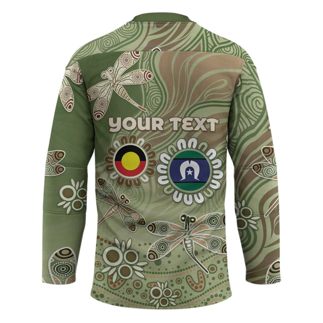 Personalised NAIDOC Week 2026 Hockey Jersey Dragonfly Australian Aboriginal Art