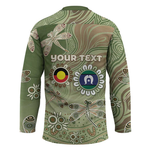 Personalised NAIDOC Week 2026 Hockey Jersey Dragonfly Australian Aboriginal Art