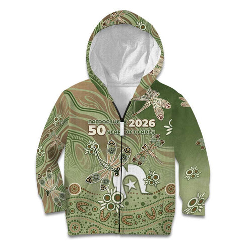 Personalised NAIDOC Week 2026 Kid Hoodie Dragonfly Australian Aboriginal Art