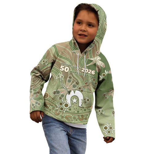 Personalised NAIDOC Week 2026 Kid Hoodie Dragonfly Australian Aboriginal Art