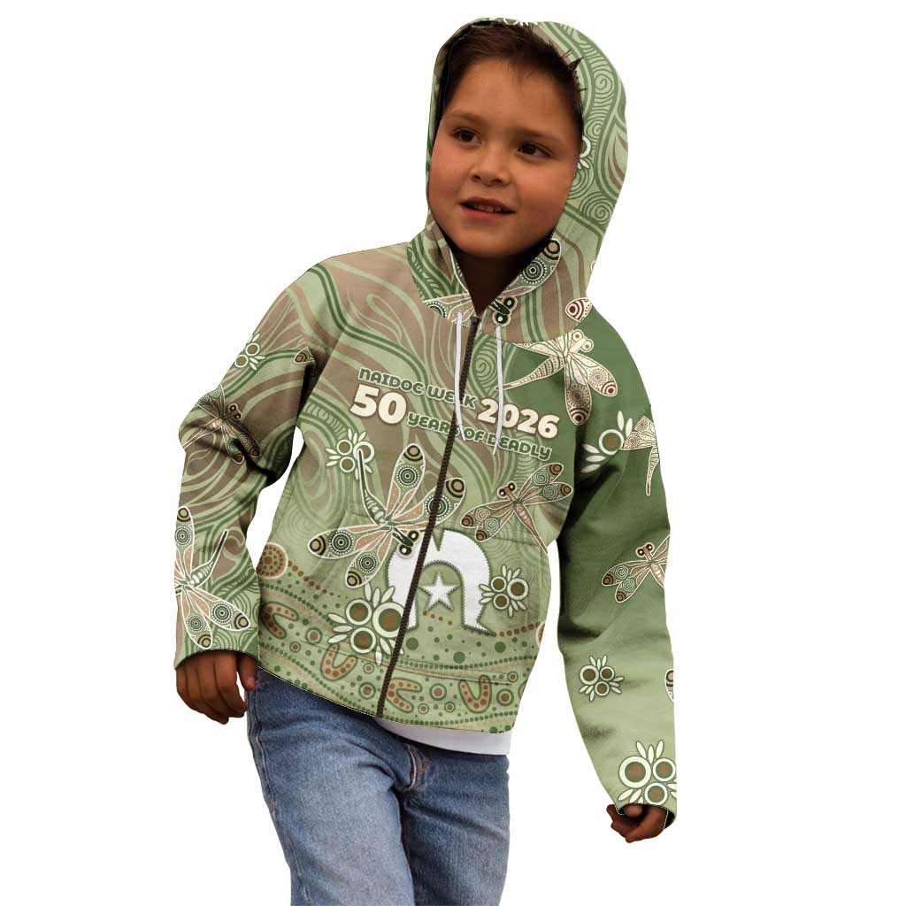 Personalised NAIDOC Week 2026 Kid Hoodie Dragonfly Australian Aboriginal Art