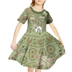 Personalised NAIDOC Week 2026 Kid Short Sleeve Dress Dragonfly Australian Aboriginal Art