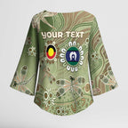 Personalised NAIDOC Week 2026 Kimono Sleeve Blouse Dragonfly Australian Aboriginal Art