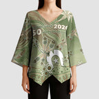 Personalised NAIDOC Week 2026 Kimono Sleeve Blouse Dragonfly Australian Aboriginal Art