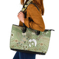 NAIDOC Week 2026 Leather Tote Bag Dragonfly Australian Aboriginal Art