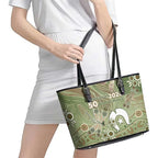 NAIDOC Week 2026 Leather Tote Bag Dragonfly Australian Aboriginal Art