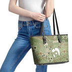 NAIDOC Week 2026 Leather Tote Bag Dragonfly Australian Aboriginal Art