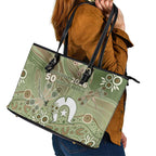 NAIDOC Week 2026 Leather Tote Bag Dragonfly Australian Aboriginal Art
