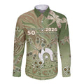 Personalised NAIDOC Week 2026 Long Sleeve Button Shirt Dragonfly Australian Aboriginal Art