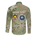 Personalised NAIDOC Week 2026 Long Sleeve Button Shirt Dragonfly Australian Aboriginal Art