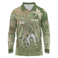 Personalised NAIDOC Week 2026 Long Sleeve Polo Shirt Dragonfly Australian Aboriginal Art
