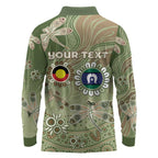 Personalised NAIDOC Week 2026 Long Sleeve Polo Shirt Dragonfly Australian Aboriginal Art