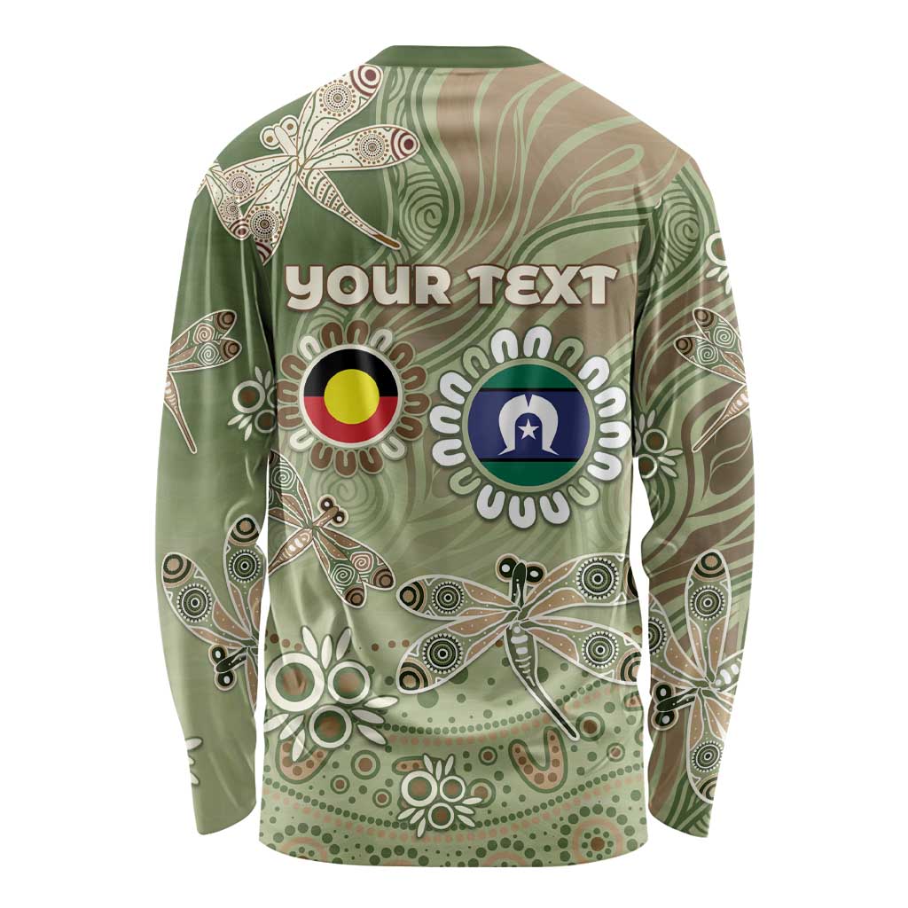 Personalised NAIDOC Week 2026 Long Sleeve Shirt Dragonfly Australian Aboriginal Art